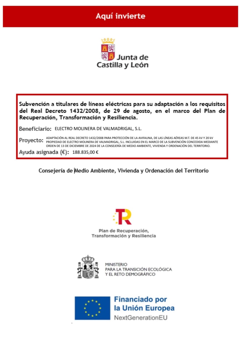 Subvención 2025 — Junta de Castilla y León
